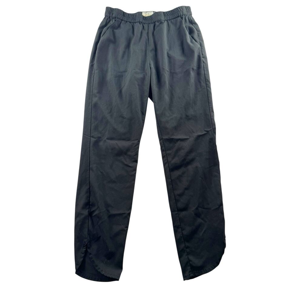 Marine Layer Respun Allison Pant Womens Size Small Black Curve Hem Elastic Waist